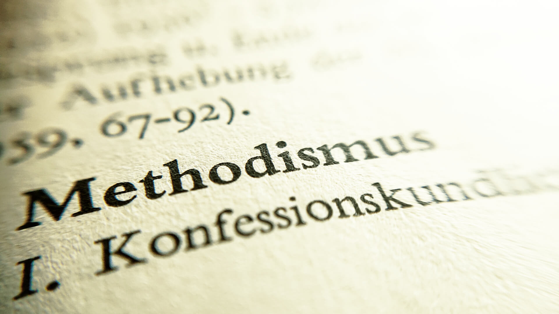 Artikel «Methodismus» RGG 3